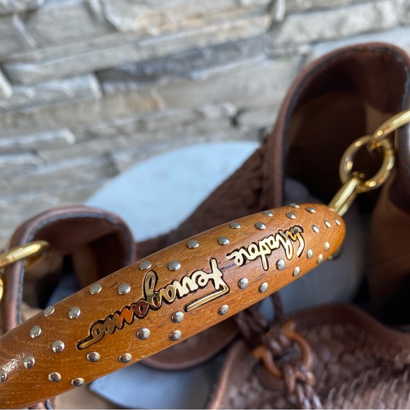 SOLD Salvatore Ferragamo Woven Leather Large Ceyla Gracy Hobo - Picture 7 of 15